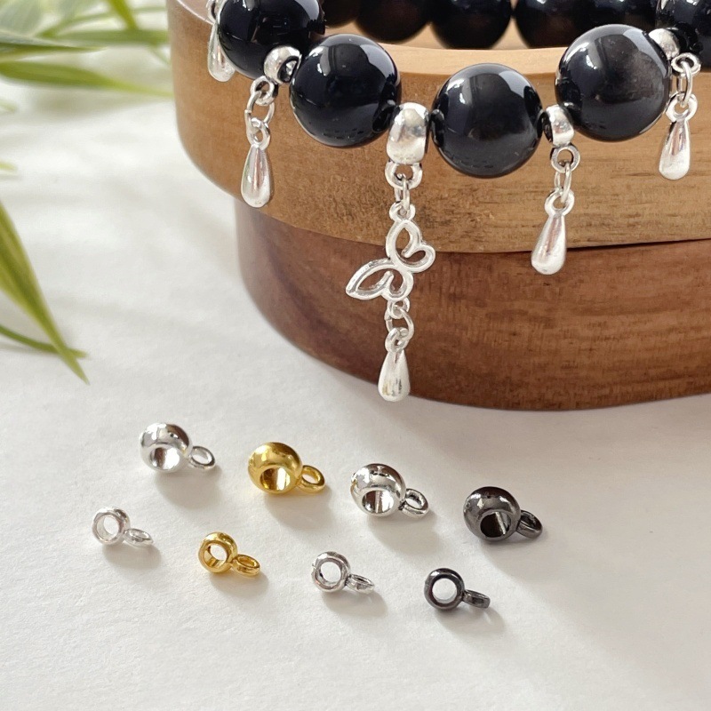 合金百搭简约三通古银色挂头吊坠 古风diy手链项链串珠编绳连接件