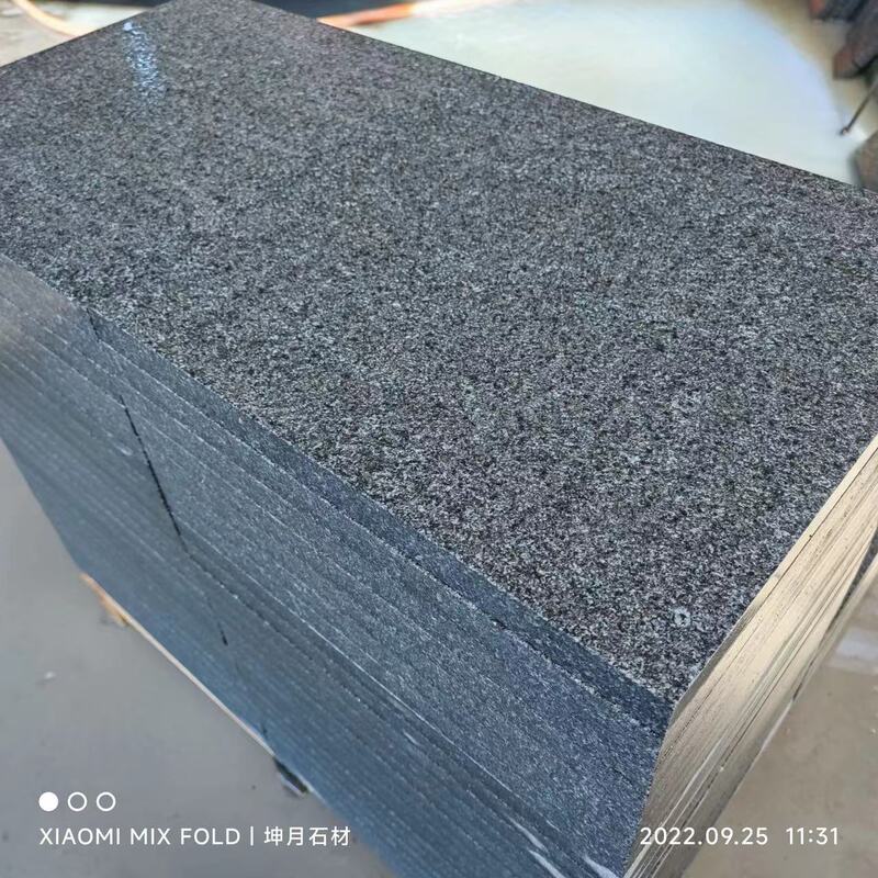 Factory Direct Supply of Binzhou Blue Stone Shanxi Qing Stone North Daqing Stone Polished Lychee Noodles Fire Noodles Tombstone