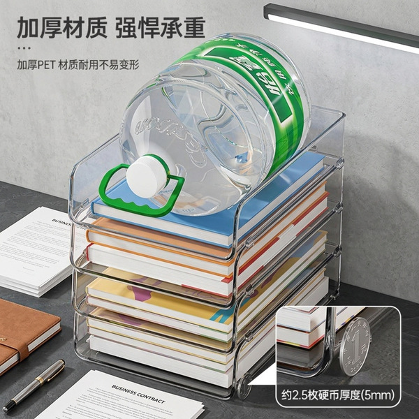 Desk storage shelf Bookshelf File shelf Book a4 paper learning and…