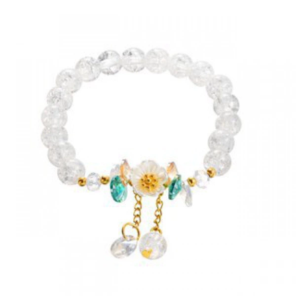 White fresh bracelet flower-shaped