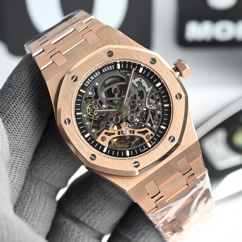 Cross-Border Zf Factory Ap Royal Oak 15407 Fully Automatic Mechanical Waterproof Luminous Steel Belt Men's Watch Drop Shipping