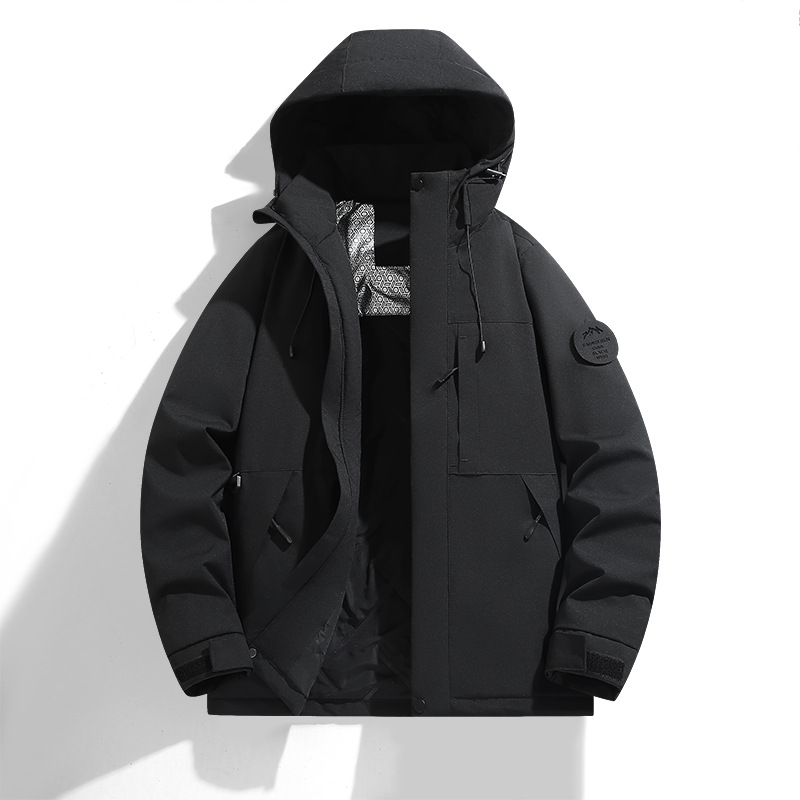 2026 Autumn/Winter New Outdoor Windproof and Waterproof Graphene Insulated Hooded Thin Cotton Jacket for Couples