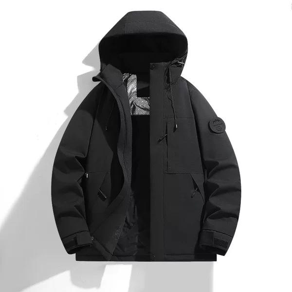 2026 Autumn/Winter New Outdoor Windproof and Waterproof Graphene Insulated Hooded Thin Cotton Jacket for Couples