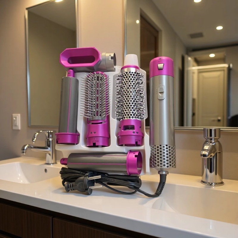 Multifunctional Five-In-One Hot Air Comb Multi-Head Automatic Hair Curler Blow Dryer Comb Straightening Comb Cross-Border Hair Dryer Curling Iron