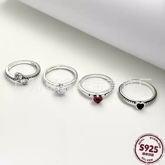 Pandora Ring S925 Sterling Silver Eternal Heart Ring for Women Minimalist Light Luxury Niche Design Anniversary Gift