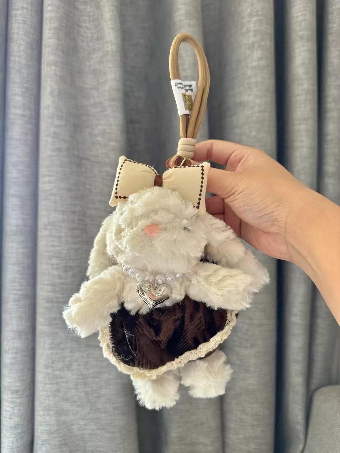 243g Weight Bag Charms Bag Accessories Type 1 Piece Quantity Holiday, Daily Occasion Plush Material Rabbit Pattern Cartoon Style, Cute Style 1 Piece Plush Rabbit Bag Charms 5