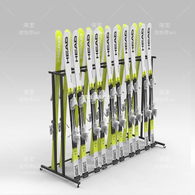 滑雪板主题家庭收纳架子免打孔滑板陆地冲浪板ef雪具展示架雪板架