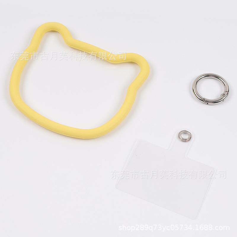 고양이귀 실리콘 팔찌-옐로우