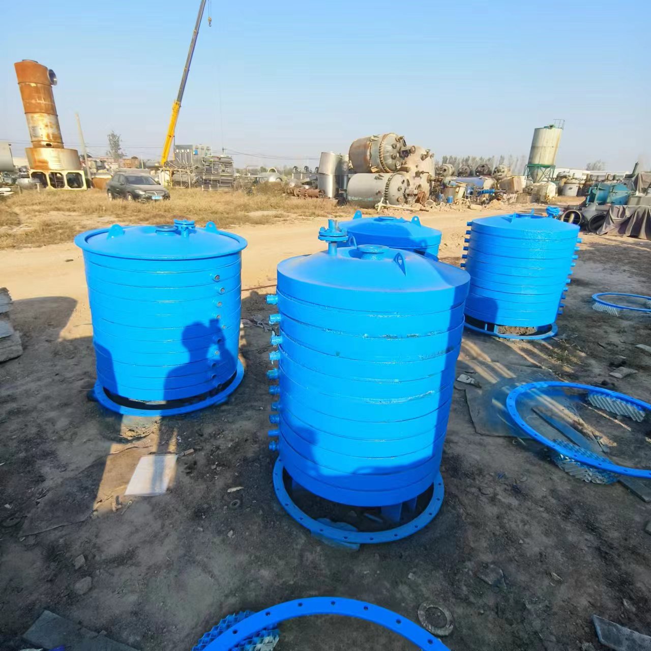 二手8平方到15平方搪瓷片式冷凝器搪瓷冷凝器 冷却换热设备