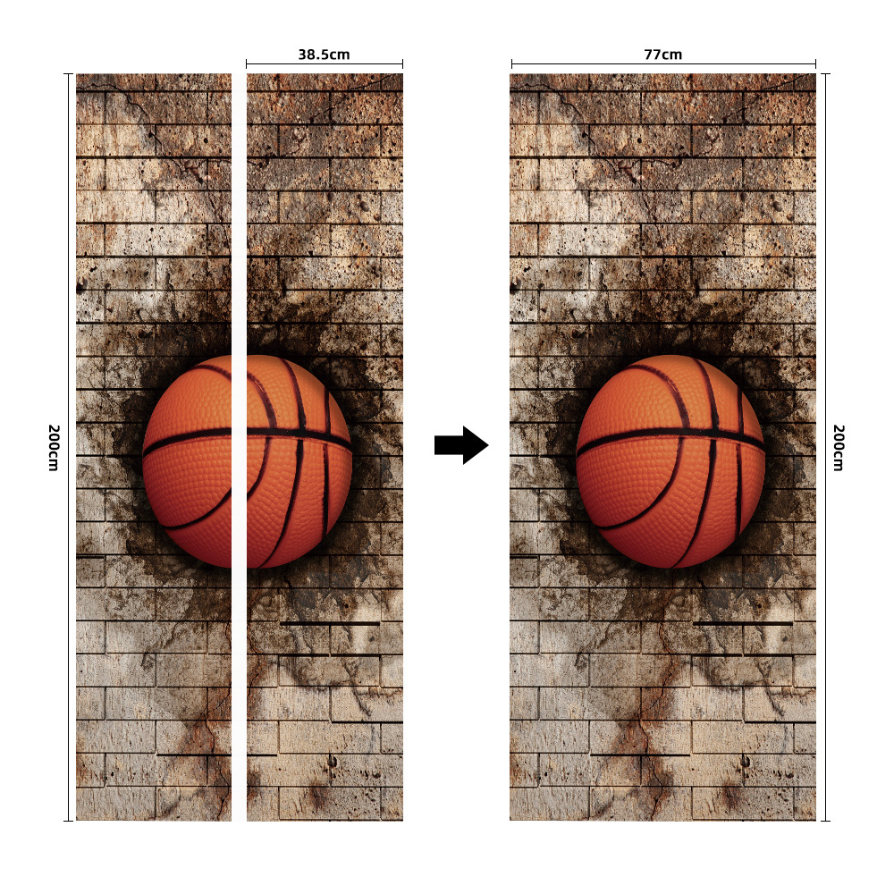 Pegatinas para puertas 3D respetuosas con el medio ambiente, autoadhesivos, fabricantes de origen al por mayor, patrones populares transfronterizos de alta definición, adhesivos para puertas impermeables, a prueba de aceite y antiincrustantes