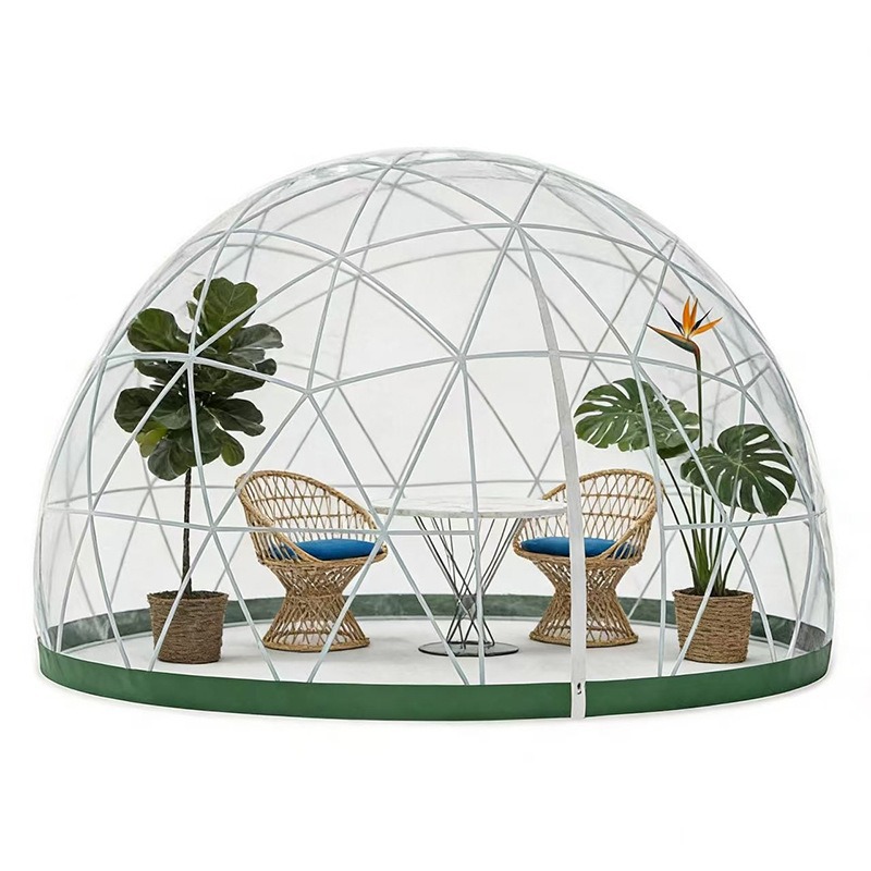 Tienda esférica transparente campamento red red red de restauración jardín estrella sala creativa actividad hotel sala de sol fácil de construir