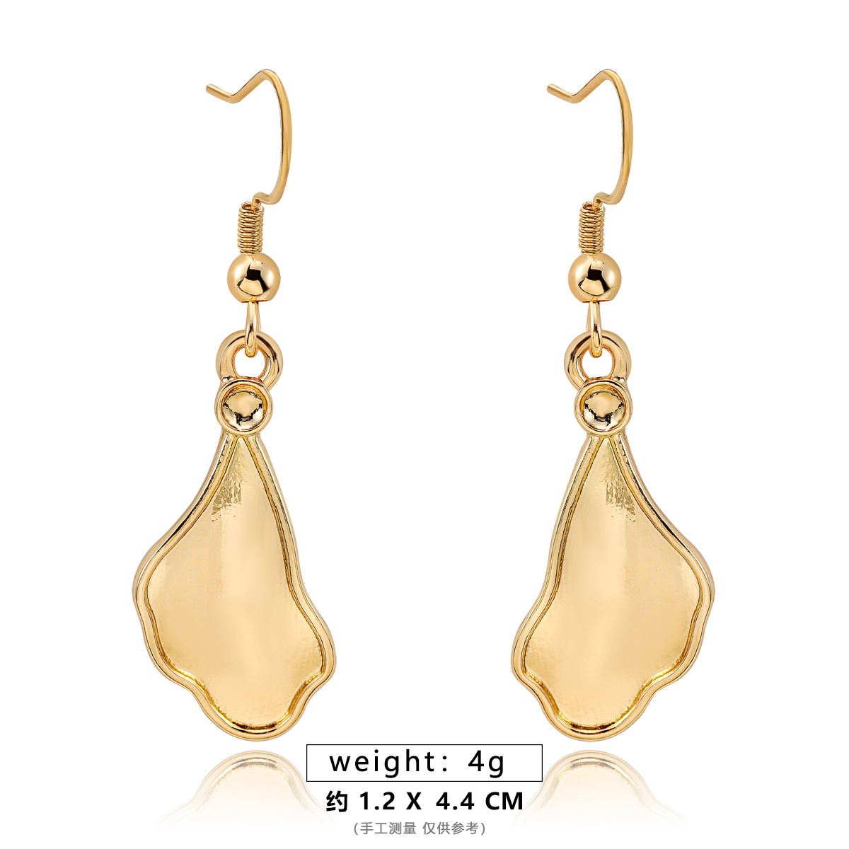 Irregular leaf earrings [ear hook style]