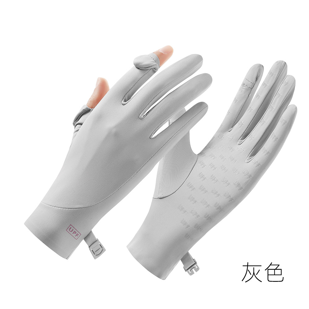 Guantes solares de verano para mujeres secado rápido anti-UV guantes de conducción ligeros y delgados guantes de hielo con dedos transpirables