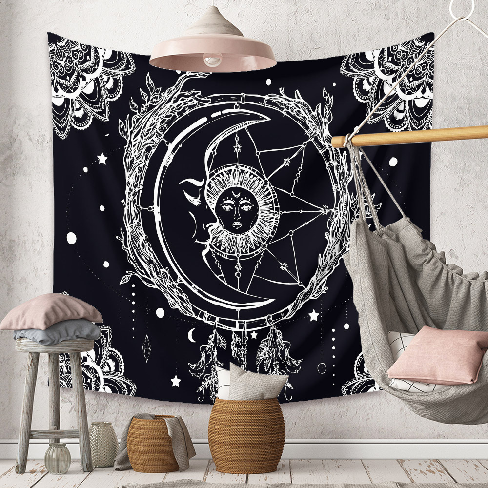 Home Cross-border Bohemian Tapisserie Raumdekoration Wandtuch Mandala Dekoration Tuch Tapisserie display picture 128