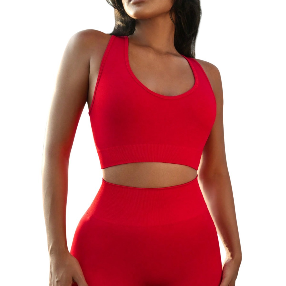 Nuevo verano sin mangas apretado sexy sujetador hueco cintura alta cadera elevación transpirable alta elástica fitness pantalones cortos de dos piezas conjunto