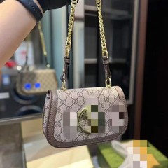 新款酷奇大G单肩腋下包圆形互扣式双G肩背包酒神双肩带女包