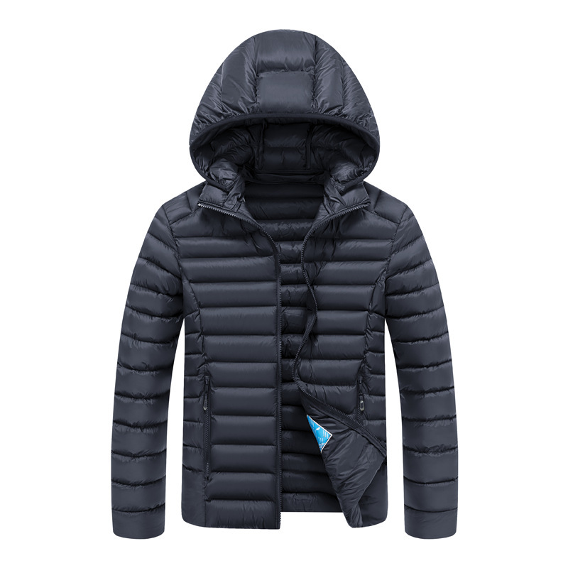 2026 invierno transfronterizo algodón casual de moda simple desmontable algodón con capuz hombre algodón cálido chaqueta casual