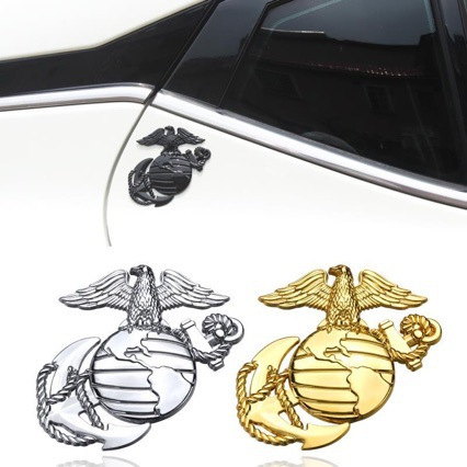 Car Modification Decorative Stickers Marine Corps Car Stickers Eagle Decals Personalized 3D Metal Stickers Tail Stickers Side Stickers