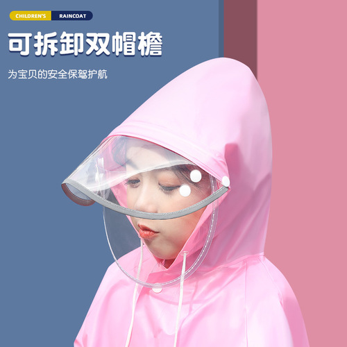 Children's raincoat boys  new style rainproof clothing for primary school students with school bag for children and babies to go to school poncho