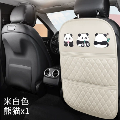 Dirt-Resistant Protective Decorative Supplies — Chair back anti-kick pad - off-white-panda