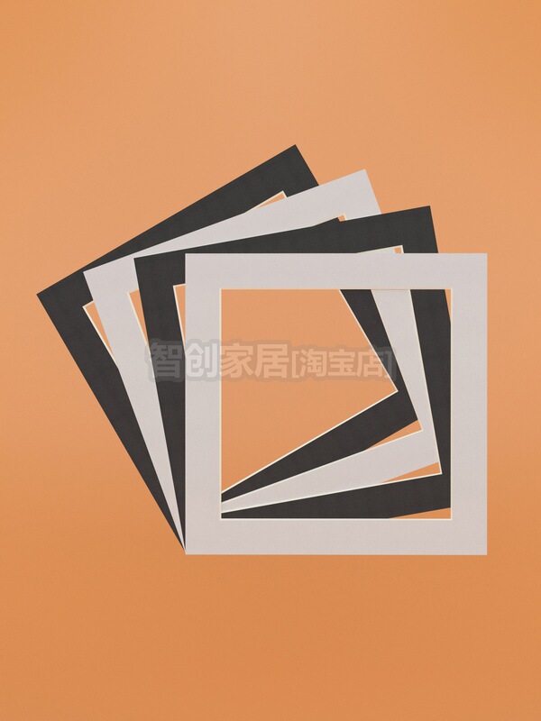 5-Inch 6-Inch 8inch 10inch 12inch 14inch Square Cardboard White and Black Picture Frame Liners for Mounting Photos