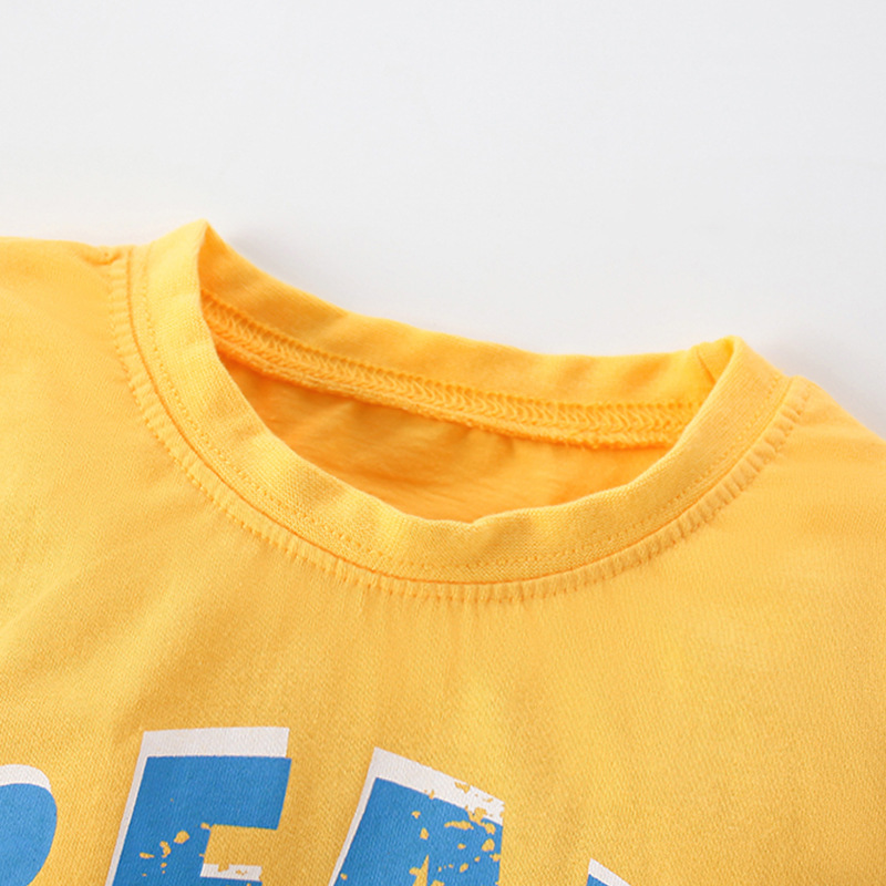 Malwee camiseta de los muchachos verano nueva letra de manga corta impresa guapo niños camisa de manga corta para niños