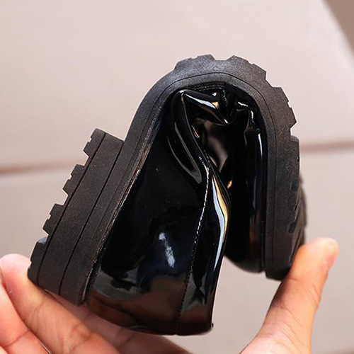 Children's suit leather shoes, male British student performance shoes, Korean style spring and autumn PU round toe performance catwalk small leather shoes