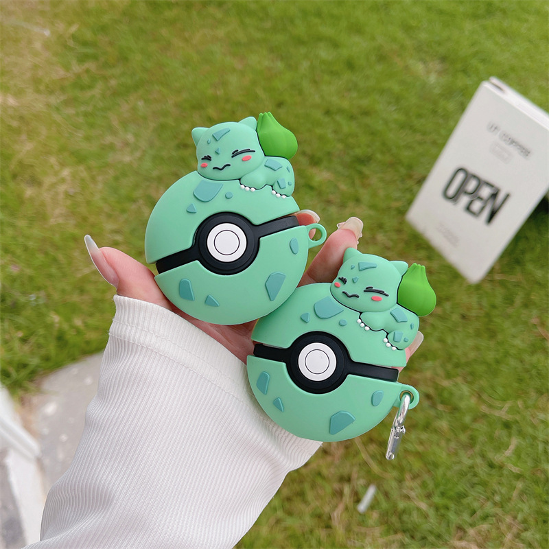 日漫妙蛙種子球airpods pro2保護套適用2/3代蘋果藍牙耳機殼