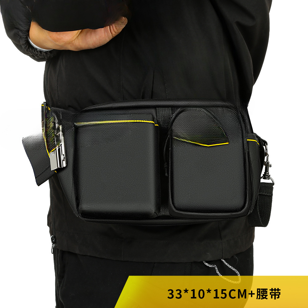 Changshengke kit de herramientas lona multifunción electricista riñonera mantenimiento engrosado hardware bolsa de herramientas bolsa de electricista de madera pequeña