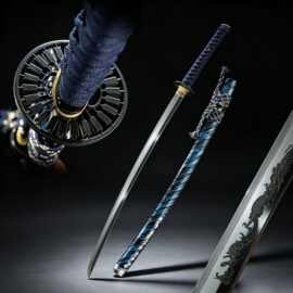 手工雕刻一体katana日本刀武士长刀外贸批发收藏刀剑未开刃