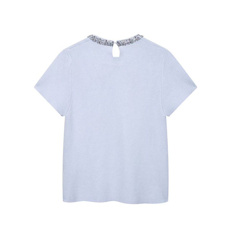 ZARZ 自家製ヨーロッパとアメリカンスタイルの新しい女性のファッショナブルなジュエリーニットトップ 5755039|undefined