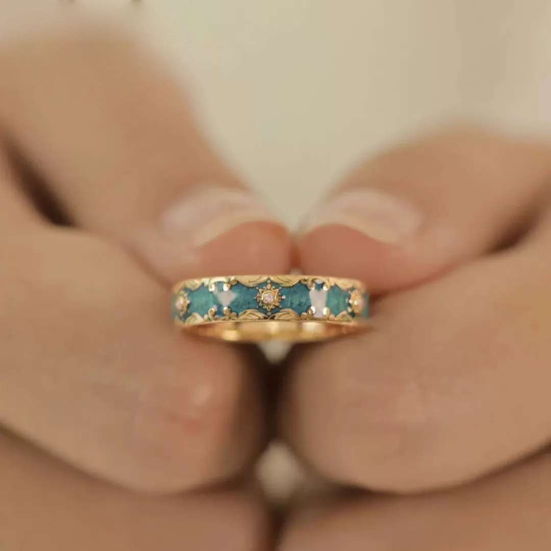 Simple Style Color Block Copper Inlay Zircon Open Ring 1 Piece