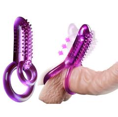 雙環延時鎖精陰震器夫妻共用陰莖鎖精環男用成人情趣性用品批代發