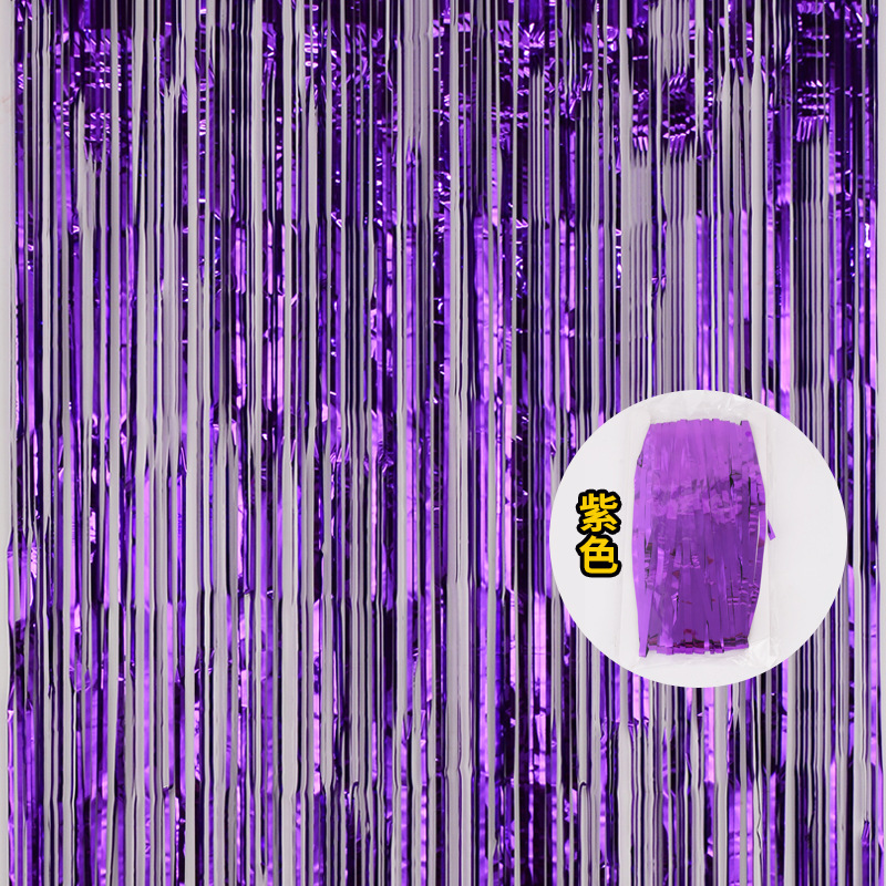 1*2 M cortina de seda lluvia fiesta de cumpleaños boda diseño Fondo pared borla brillante lluvia seda puerta cortina decoración de Año Nuevo