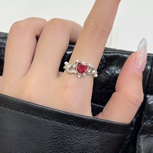 韩版高级感锆石戒指女新款爆款食指环轻奢小众设计感百搭简约饰品