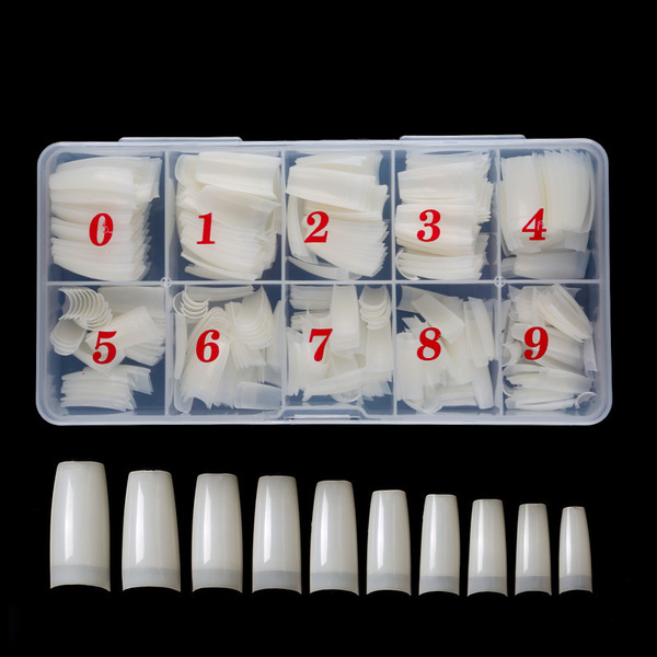 Transparent fake nails for manicure for nails