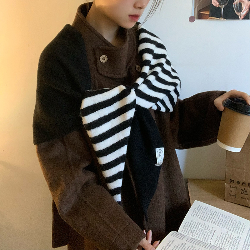 25多功能羊毛混纺大三角条纹披肩法帽服饰搭配潮秋冬时尚直播单品|undefined