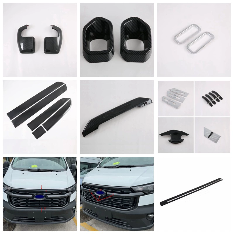 23 Quanshun средняя сетка рамка декоративная полоса модификация подходит для Ford Transit ручка двери запястье дверь боковая полоса зеркало заднего вида M