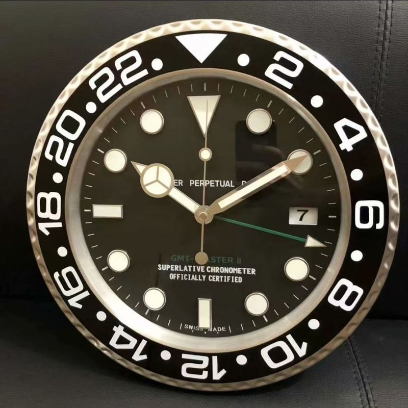 一件起批金属不锈钢夜光客厅挂钟GMT静音钟表专供出口Wall clock|undefined
