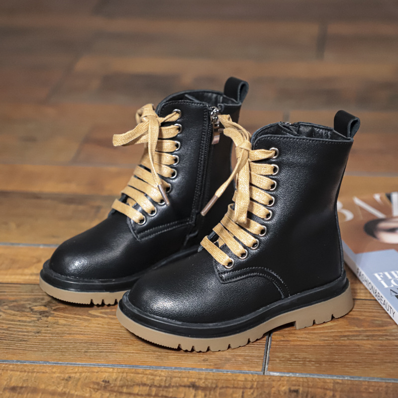 Children's leather Martin boots spring 2...