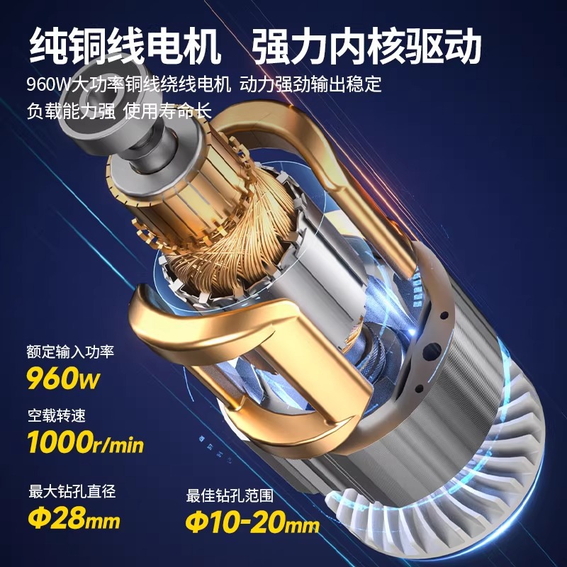 Dongcheng tipo enchufe de mango cuadrado martillo eléctrico picador eléctrico taladro de impacto de alta potencia taladro eléctrico doméstico multifunción perforación de concreto