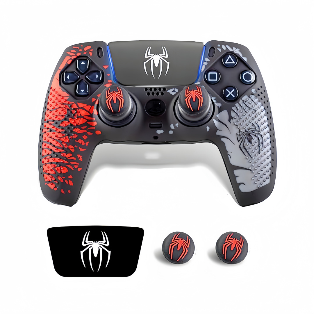 Spider-Man PS5 cubierta de mango P5 cubierta de silicona sombrera de rocker pegatinas de mango de juego una pieza