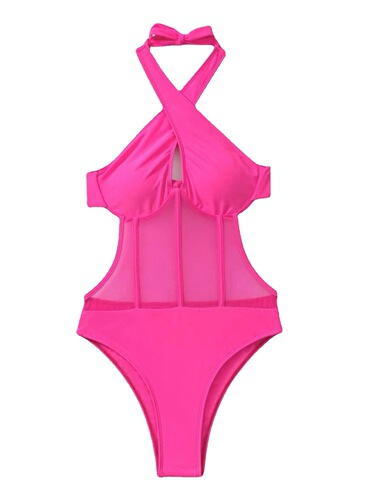  European and American new sexy one-piece swimsuit swimsuit bikini bikini cross-border Amazon