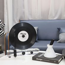 欧式创意简约仿真黑胶唱片机留声机卧室客厅餐厅书房玄关工艺摆件
