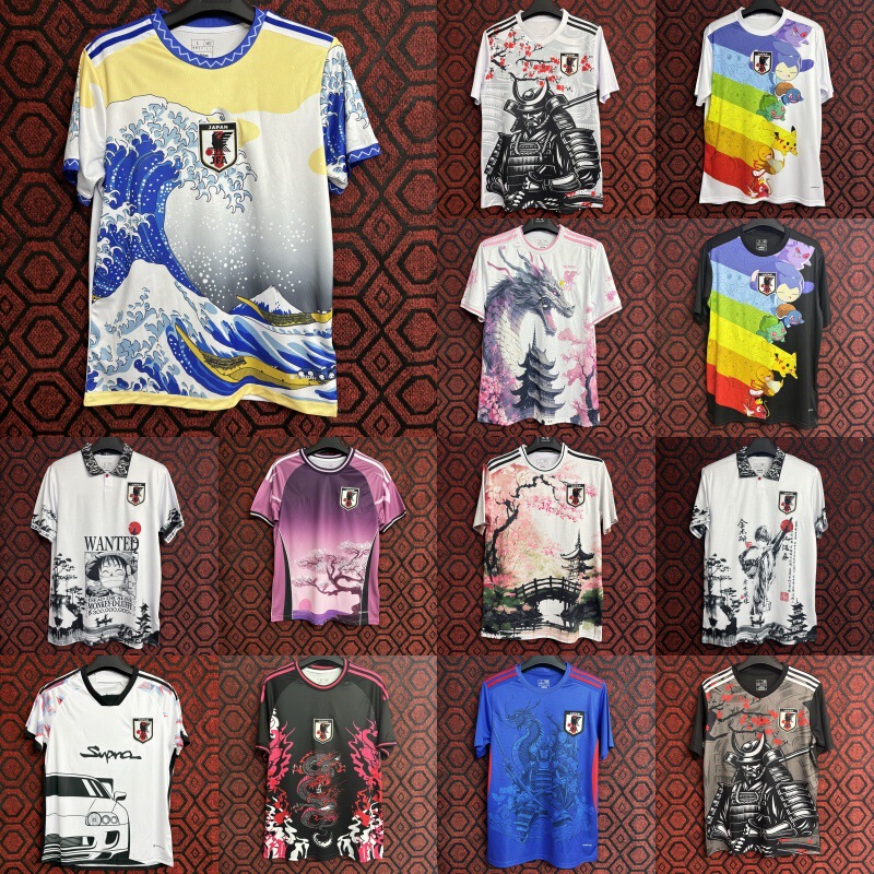 Japanese 2425 Football Suit Y3 Fans Special Animation Edition Football Young Player Short Sleeve Sportswear Big Empty Wing Football