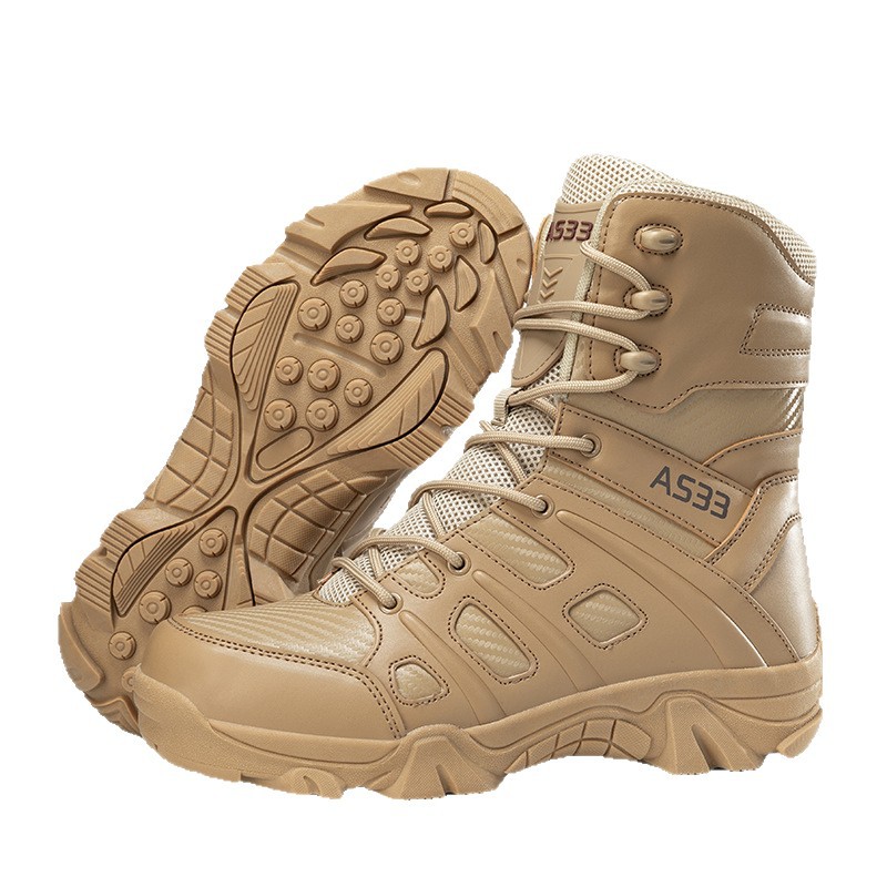 Botas de entrenamiento de fanáticos militares de hombre de gran tamaño transfronterizo, botas tácticas de campamento al aire libre, botas tácticas de montaña de senderismo