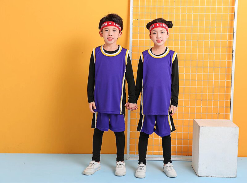 Sleeveless Lakers Round Neck Basketball Jersey for Kidsren and Adults, Size 8-5XL, Same Style as the Lakers Team