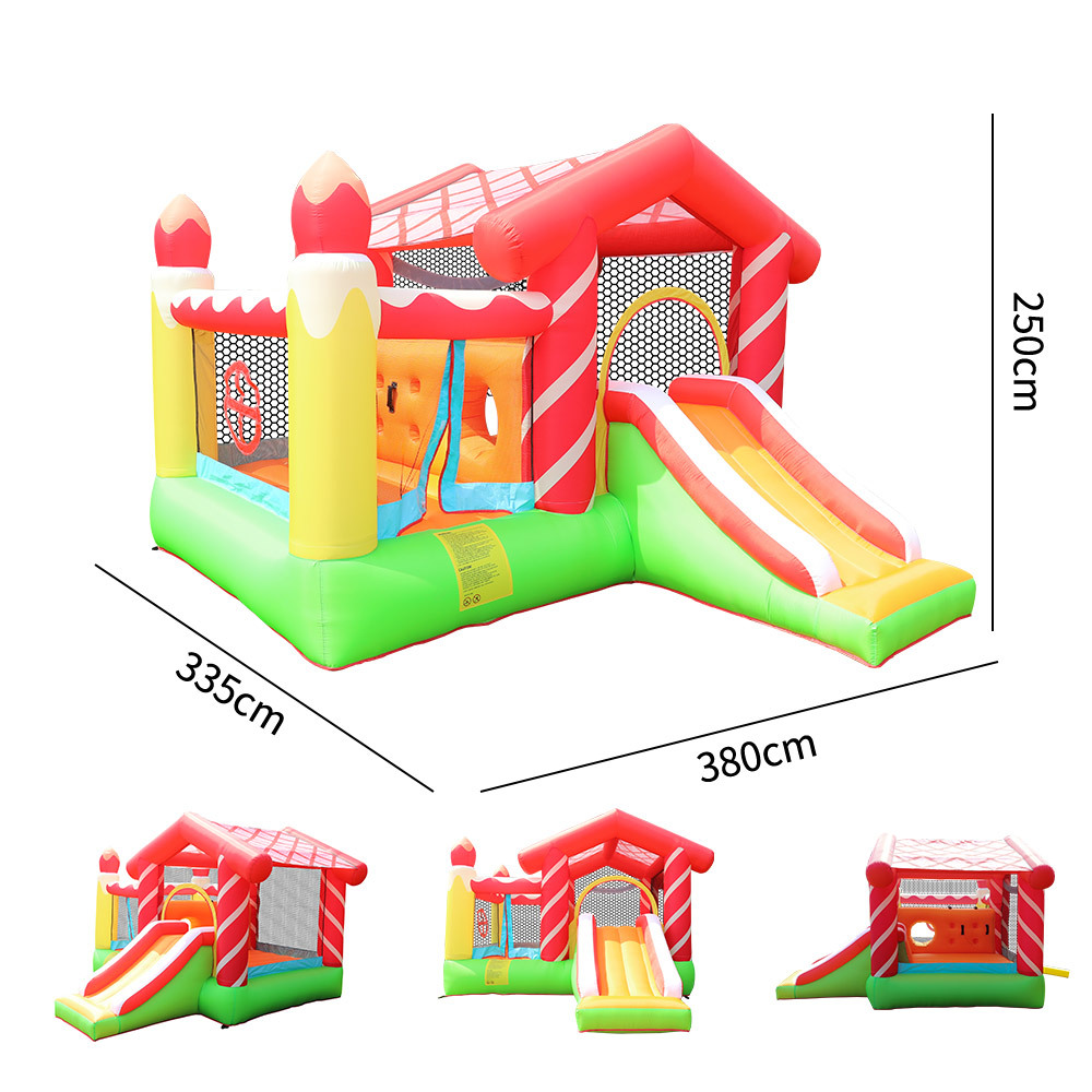 AMF | Castillo inflable infantil para fiestas, pequeño tobogán inflable, castillo infantil, pequeño trampolín inflable