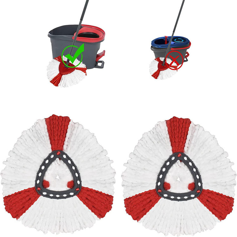 Suitable for O-Cedar Easywring Rotating Mop Replacement Mop Head Thickeneded Mop Cloth