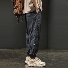 潮牌大码哈伦裤痞帅运动长裤宽松潮牌速干束脚男士春夏休闲裤工装